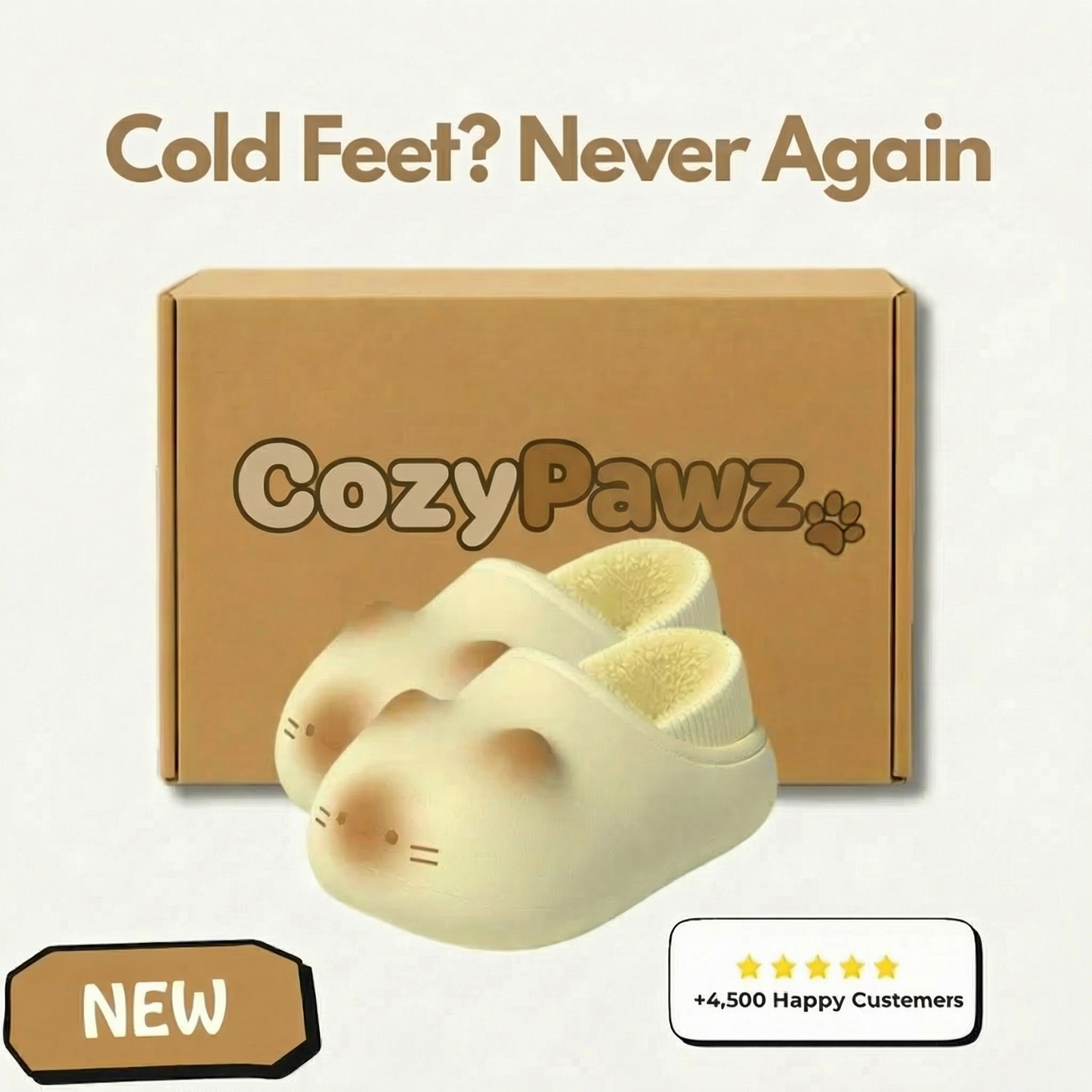CozyPawz™ Soft Heat Slippers
